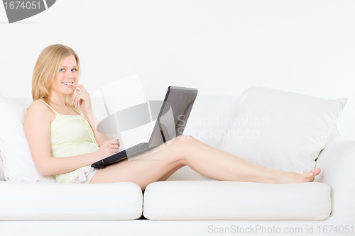 Image of Girl with Laptop