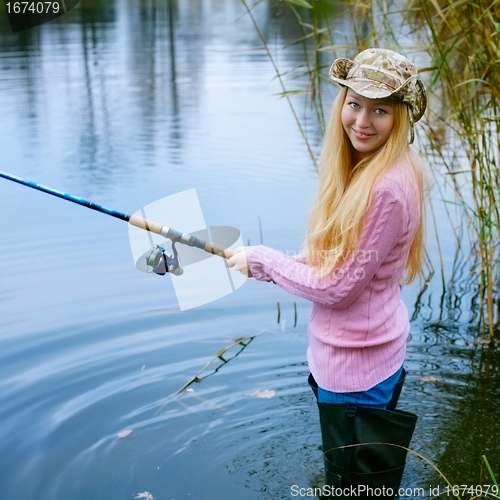 Image of Woman Fishing