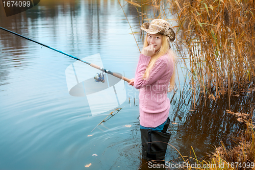 Image of Woman Fishing