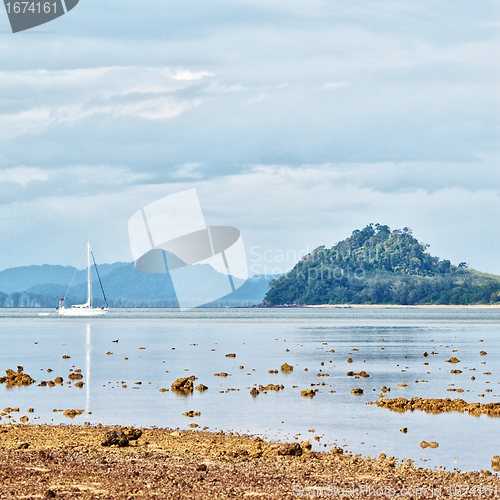 Image of Yacht in the Sea