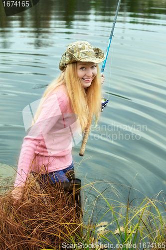 Image of Woman Fishing