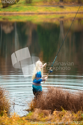 Image of Woman Fishing