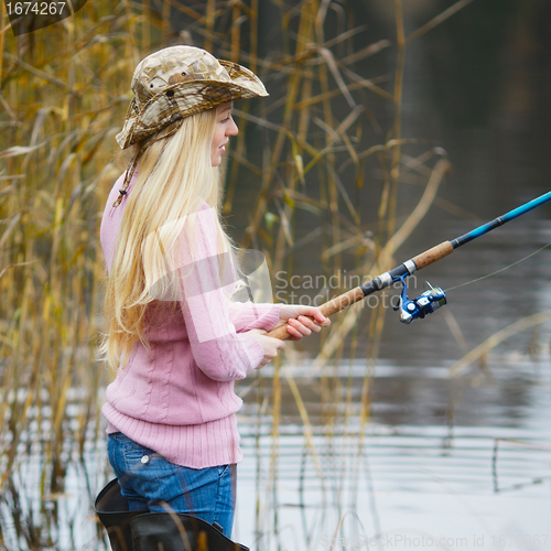 Image of Woman Fishing