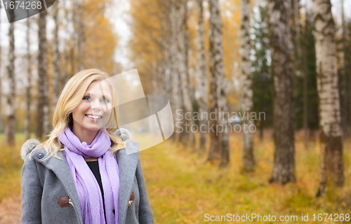 Image of Beautiful Girl in Park