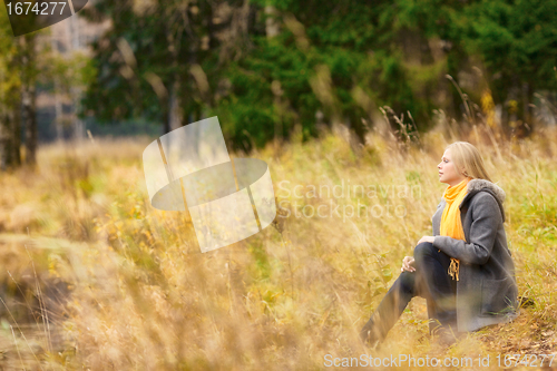 Image of Beautiful Girl on Rivershore