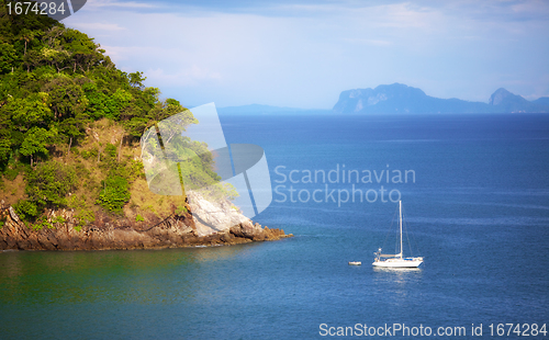 Image of Yacht in the Sea
