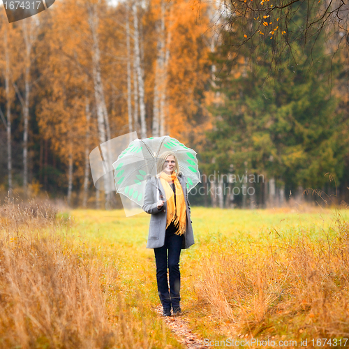 Image of Beautiful Girl in Forest