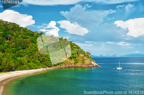 Image of Yacht in the Sea