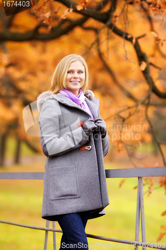 Image of Beautiful Girl in Park