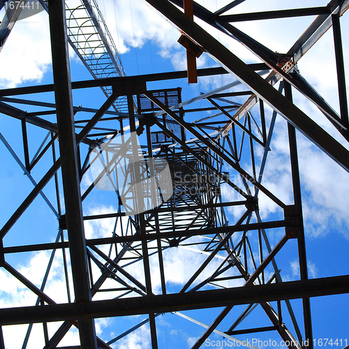 Image of under high voltage tower