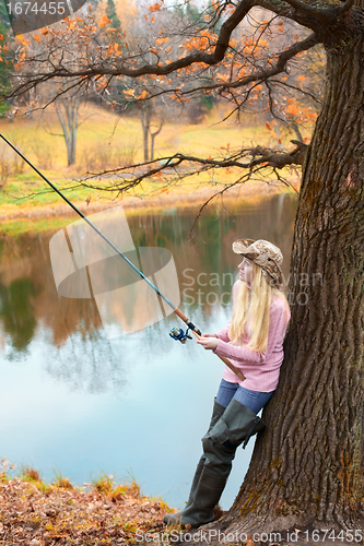 Image of Woman Fishing