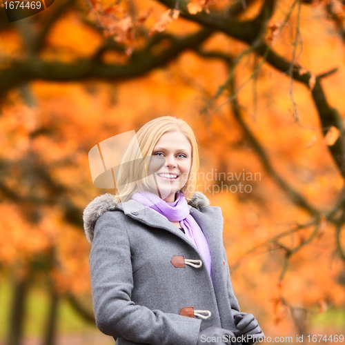 Image of Beautiful Girl in Park
