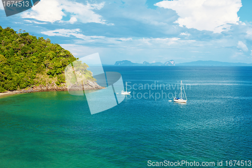 Image of Yacht in the Sea