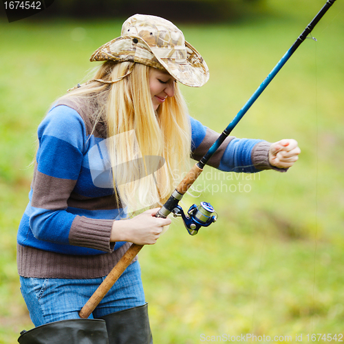 Image of Woman Fishing