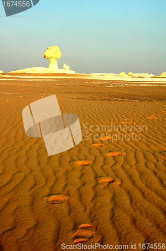 Image of Landscape of the famous white desert in Egypt