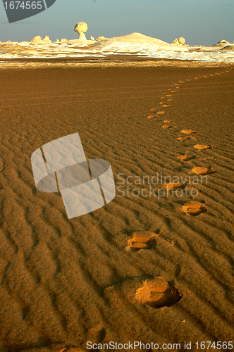 Image of Landscape of the famous white desert in Egypt