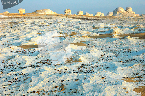 Image of Landscape of the famous white desert in Egypt