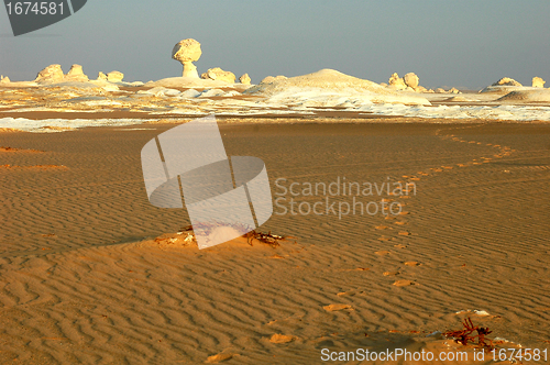 Image of Landscape of the famous white desert in Egypt