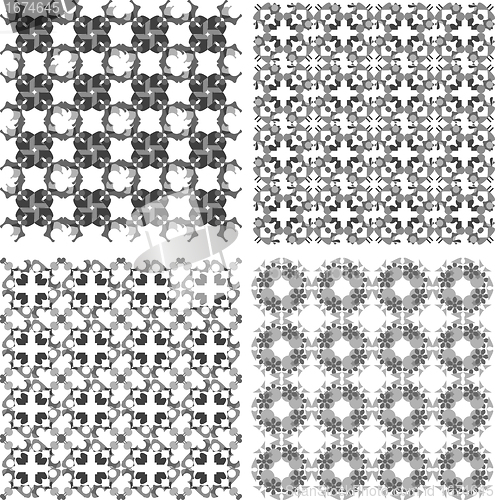 Image of Seamless patterns set with semicircular elements