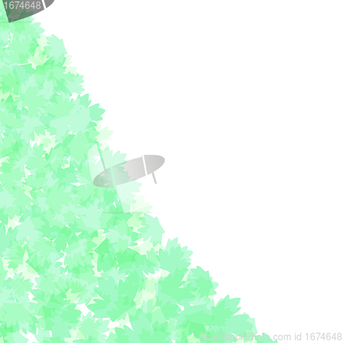Image of Spring leafs abstract border. vector background