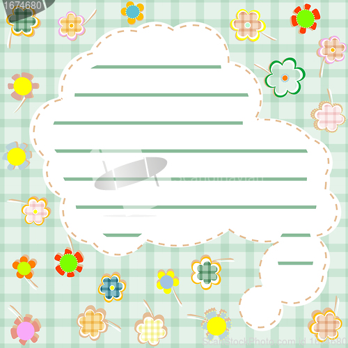 Image of template frame design for greeting card. vector