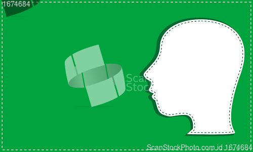 Image of silhouette of man head