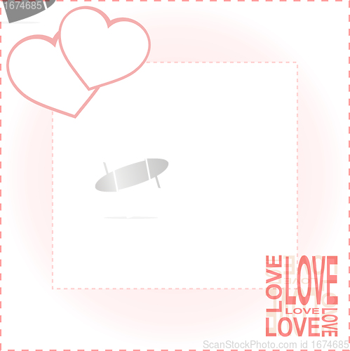 Image of Valentine Day card with two hearts