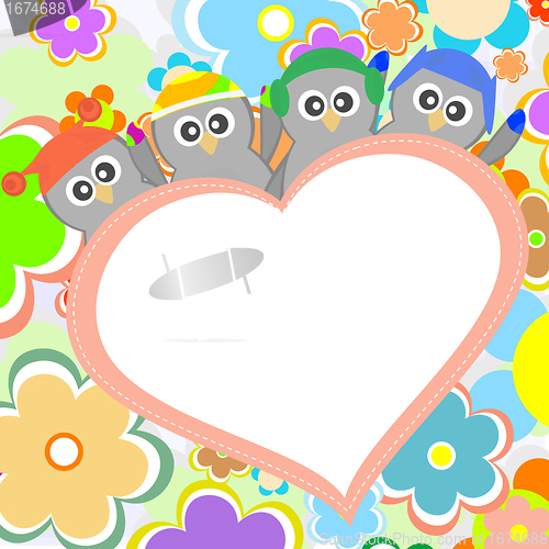 Image of Penguin in love for Valentines greetings