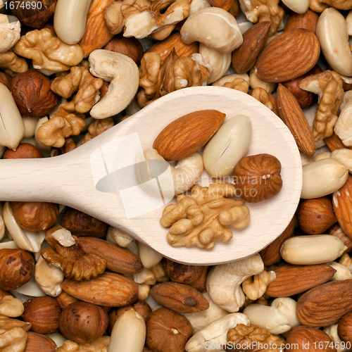 Image of Nuts on a spoon