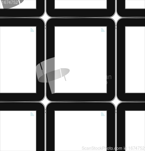 Image of Black tablets background. vector tablet pc ipad