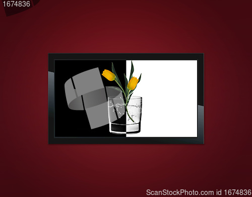 Image of Black LCD tv