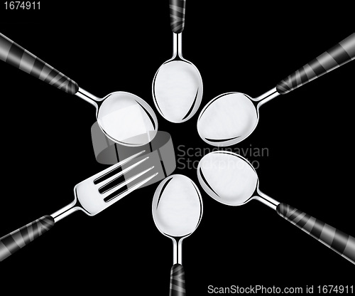 Image of Fork and spoons