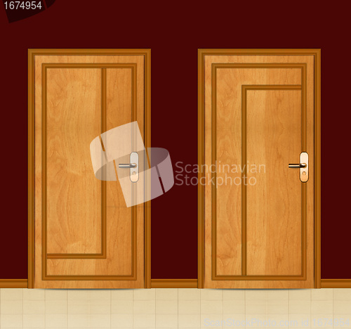 Image of apartment wooden door