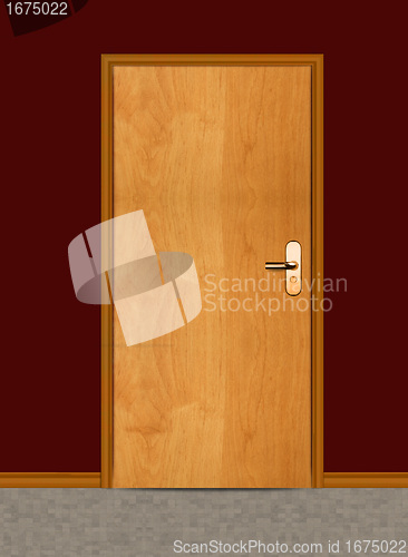 Image of apartment wooden door