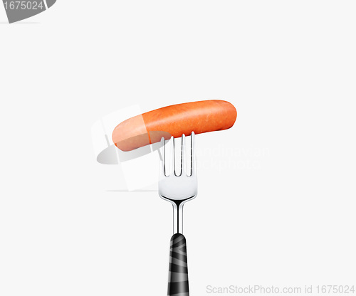 Image of Hotdog on fork