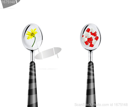 Image of spoons of pills