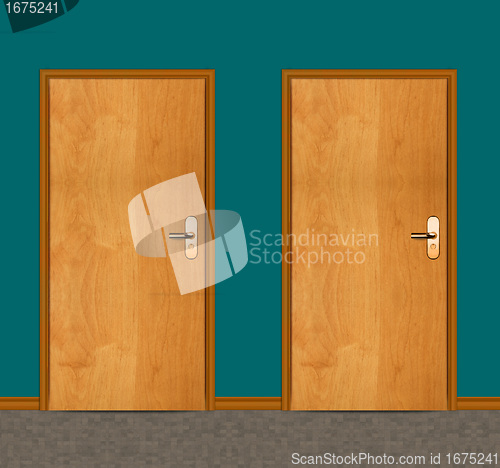 Image of apartment wooden door