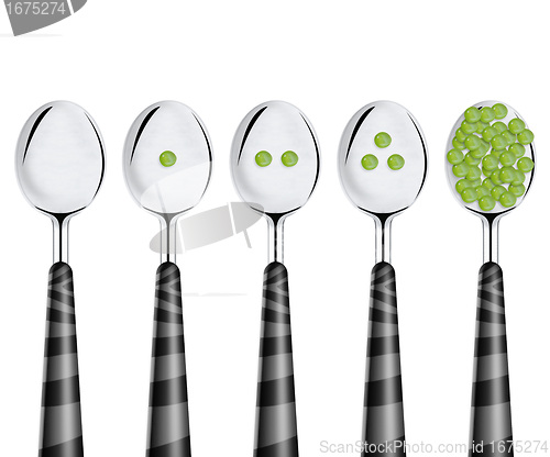 Image of Peas and spoons