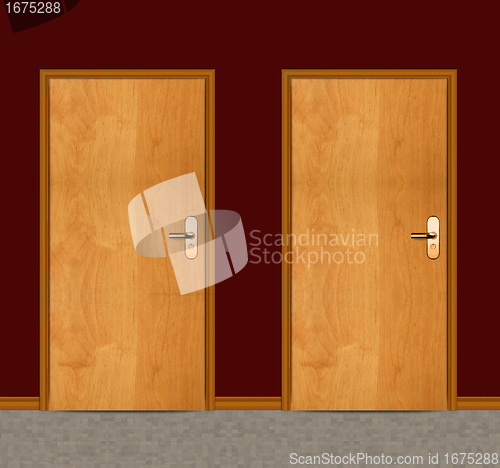 Image of apartment wooden door