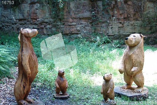 Image of wooden bears