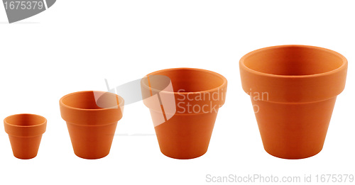 Image of clay garden pots