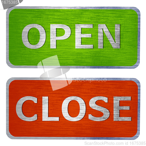 Image of Open and close  signs