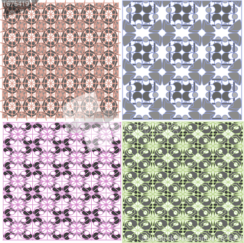 Image of Abstract seamless pattern, vector background set