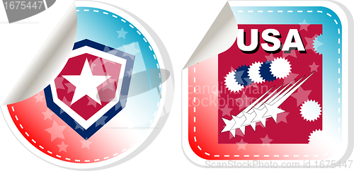 Image of Stickers label set Made in USA