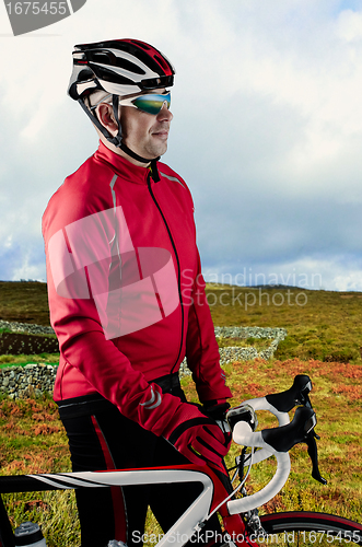 Image of Cyclist and his bike