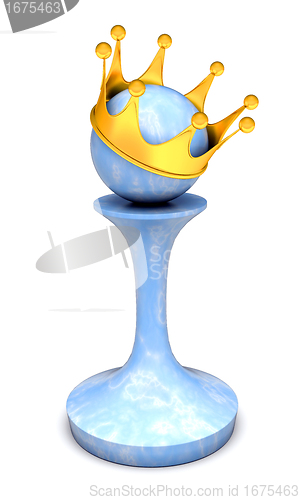 Image of Blue chess pawn