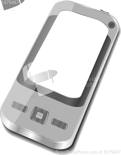 Image of smartphone on white background. Iphone