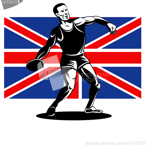 Image of Games 2012 Discus Throw British Flag