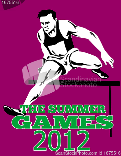 Image of Games 2012 Track and Field Hurdles British Flag
