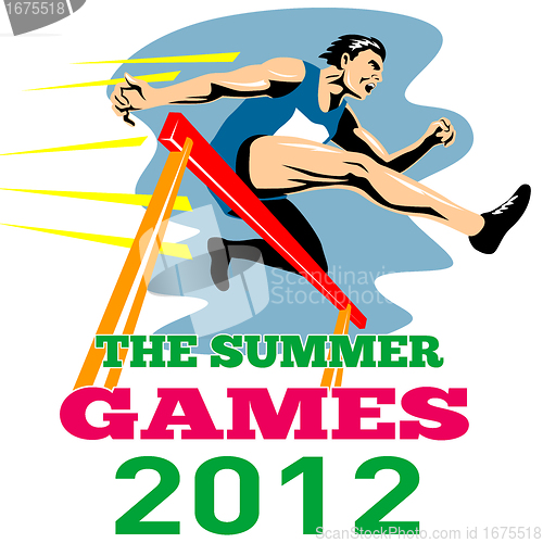 Image of Games 2012 Track and Field Hurdles British Flag